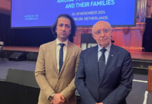 Alborz Sadeghi, the president of PS752 families association meeting with Salvatore Sciacchitano, ICAO president